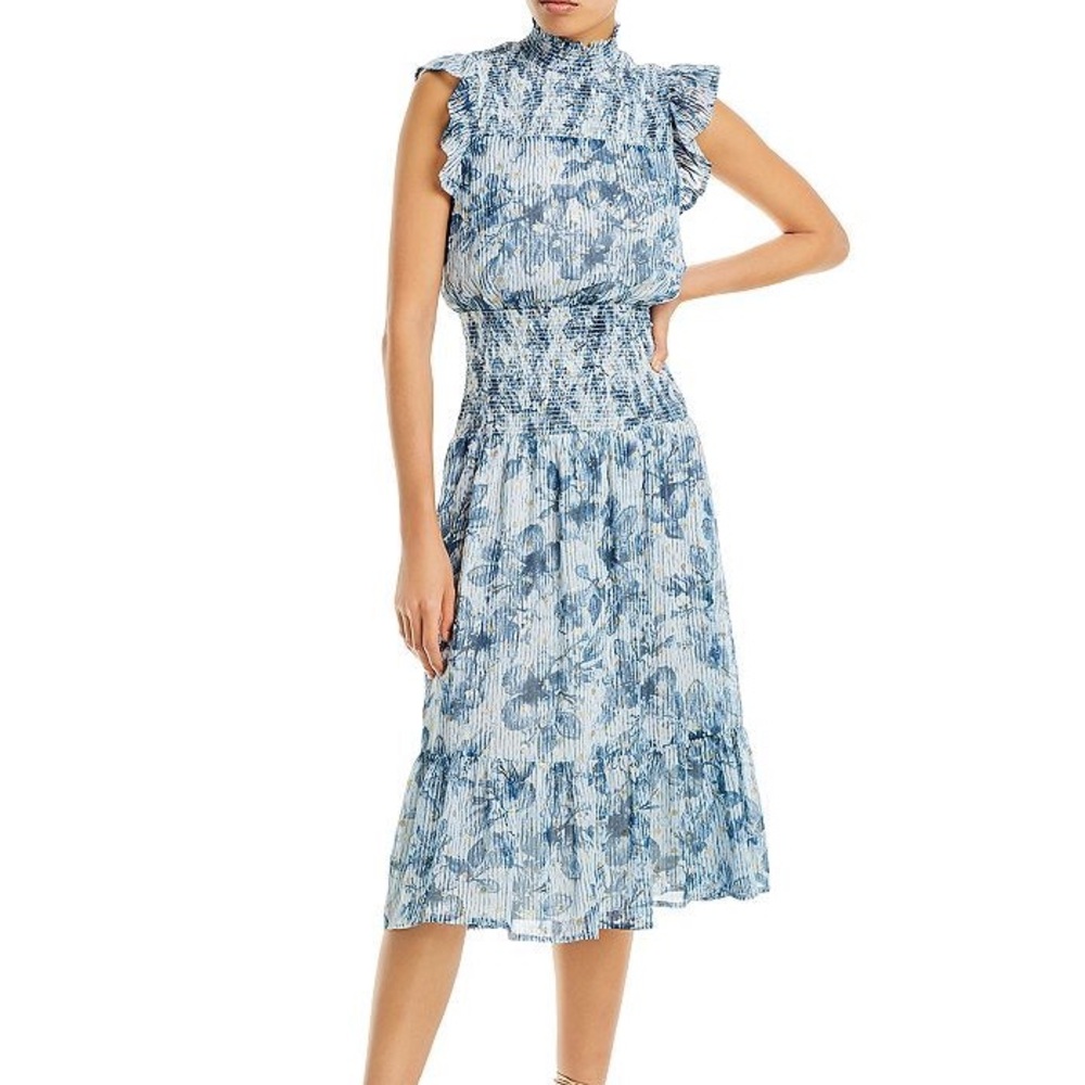 Blue Floral Women's Dress